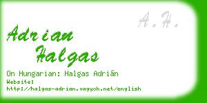 adrian halgas business card